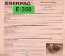 Enerpac-Enerpac 1/2 hp, Pump Operations PUD-1100B/E Instructions Repair Parts Wiring Manual 1992-PUD-1100B/E-01